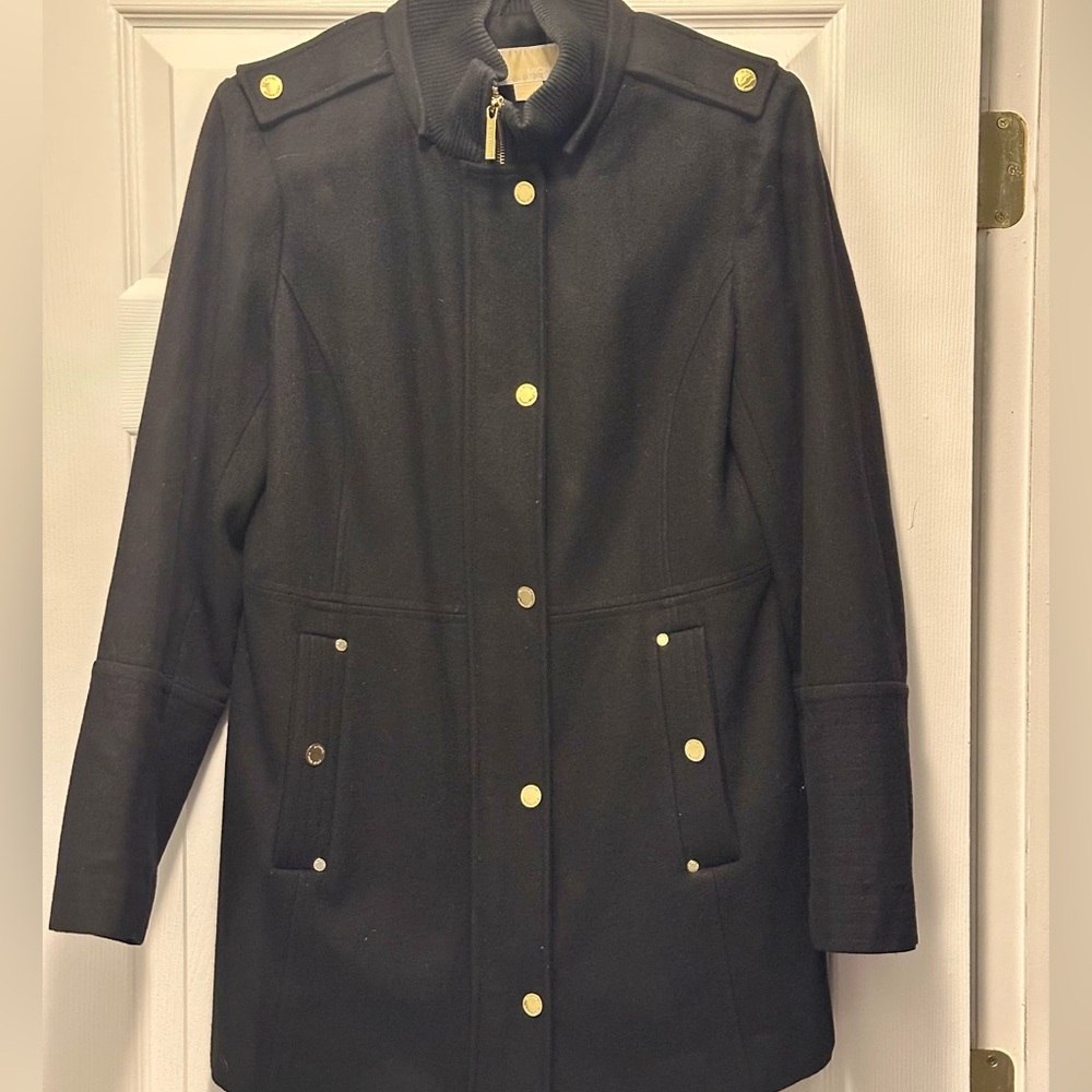 Michael Kors Black Coat Size Medium EUC